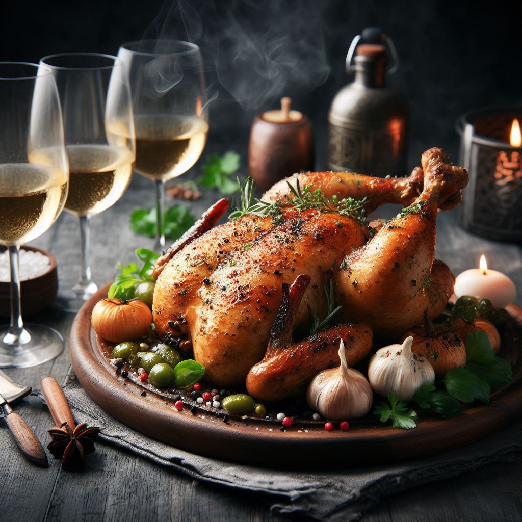 Receita Irresistível de Chester ao Vinho Branco